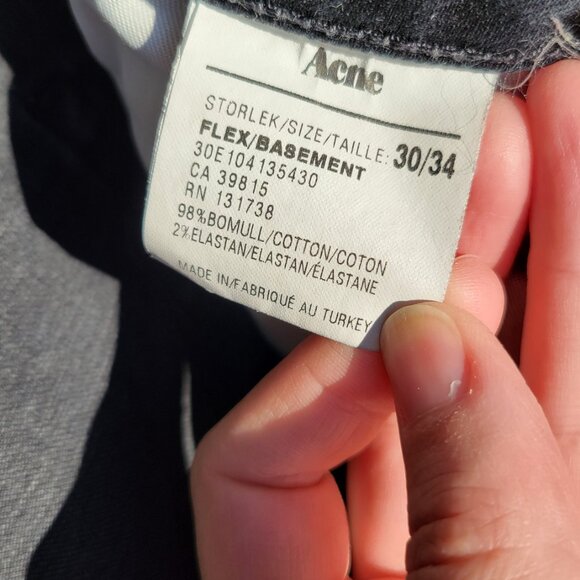 Acne jeans - circa 2011. Size 30 waist, 34 length. - Picture 3 of 6